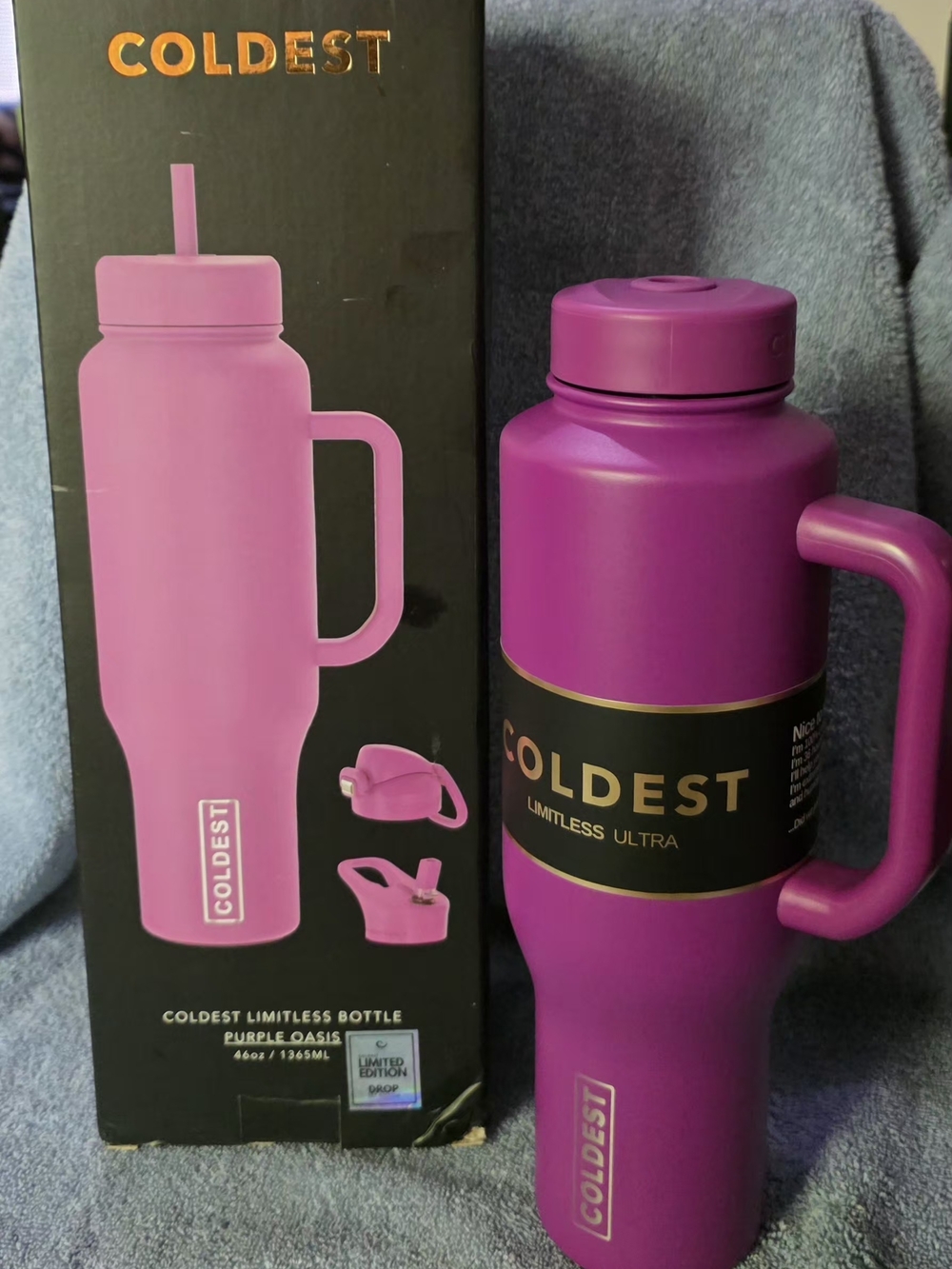 46oz Coldest Limitless Ultra Insulated Bottle - Purple Oasis